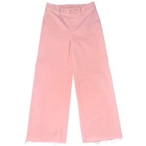Isaac Mizrahi Live! Size 4 Tall Blush True Denim Wide Leg Ankle Pull On Jeans